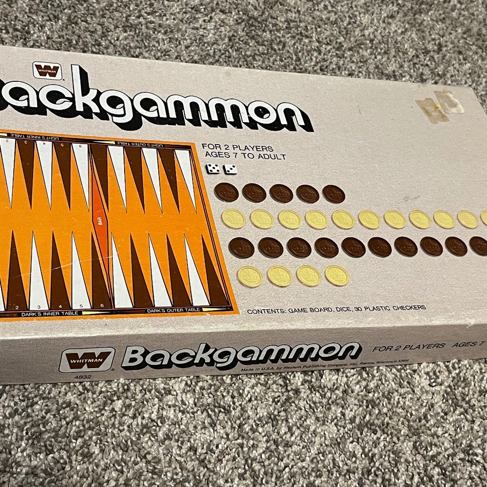 Vintage Backgammon board game